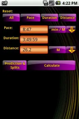 PaceCalc android App screenshot 2